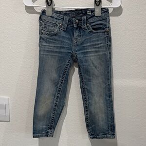 Miss Me Blue Denim Jeans with Silver Accents